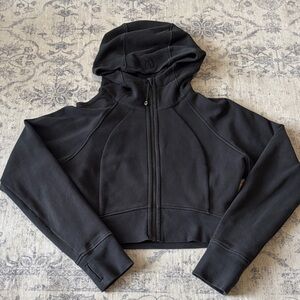 Lululemon Women’s Scuba Cropped Full Zip Hoodie - small - black